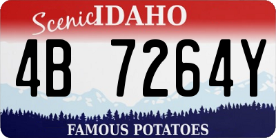 ID license plate 4B7264Y