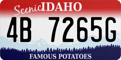ID license plate 4B7265G