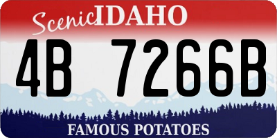 ID license plate 4B7266B