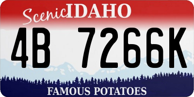 ID license plate 4B7266K