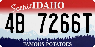 ID license plate 4B7266T