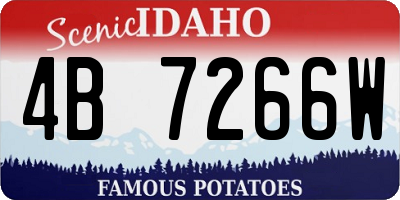 ID license plate 4B7266W