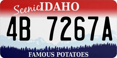 ID license plate 4B7267A