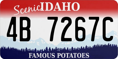 ID license plate 4B7267C