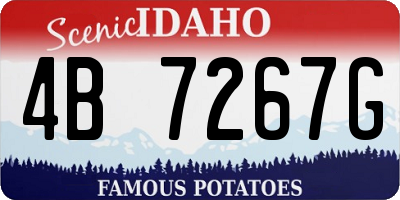ID license plate 4B7267G