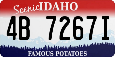 ID license plate 4B7267I