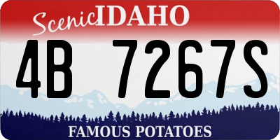 ID license plate 4B7267S