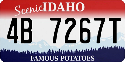 ID license plate 4B7267T