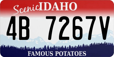 ID license plate 4B7267V