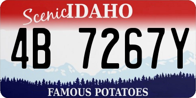 ID license plate 4B7267Y