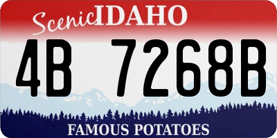 ID license plate 4B7268B