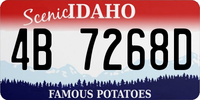 ID license plate 4B7268D