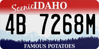 ID license plate 4B7268M