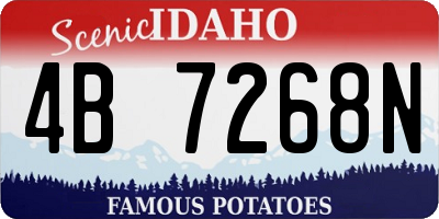 ID license plate 4B7268N