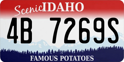 ID license plate 4B7269S