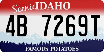 ID license plate 4B7269T