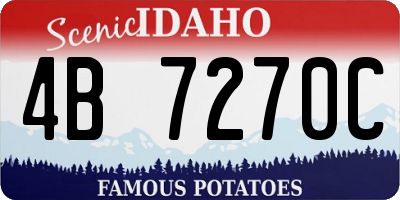 ID license plate 4B7270C