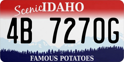 ID license plate 4B7270G