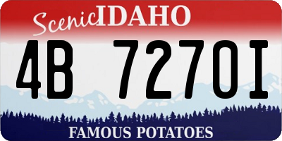 ID license plate 4B7270I