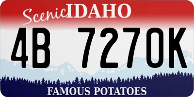 ID license plate 4B7270K