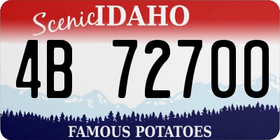 ID license plate 4B7270O