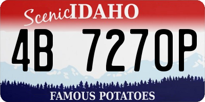 ID license plate 4B7270P