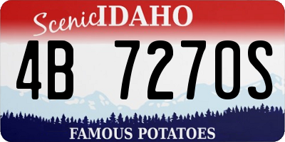 ID license plate 4B7270S
