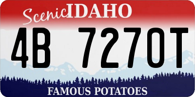 ID license plate 4B7270T