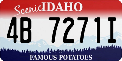ID license plate 4B7271I