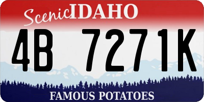 ID license plate 4B7271K