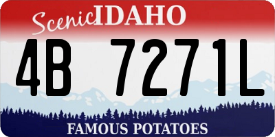 ID license plate 4B7271L