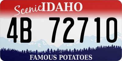 ID license plate 4B7271O