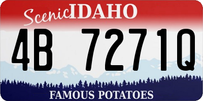 ID license plate 4B7271Q