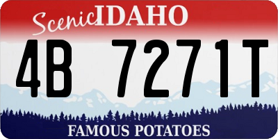 ID license plate 4B7271T