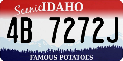 ID license plate 4B7272J