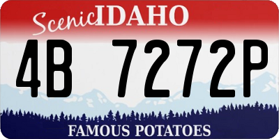 ID license plate 4B7272P