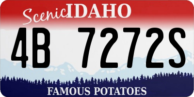 ID license plate 4B7272S
