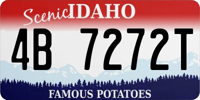 ID license plate 4B7272T