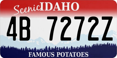 ID license plate 4B7272Z