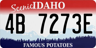 ID license plate 4B7273E