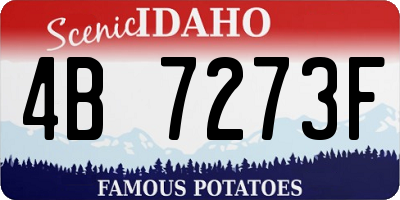 ID license plate 4B7273F