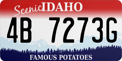 ID license plate 4B7273G