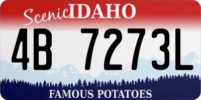 ID license plate 4B7273L