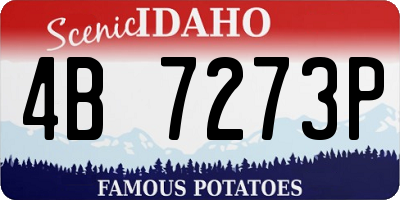 ID license plate 4B7273P