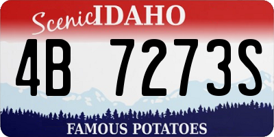 ID license plate 4B7273S