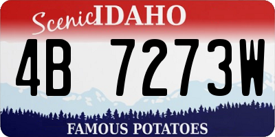 ID license plate 4B7273W