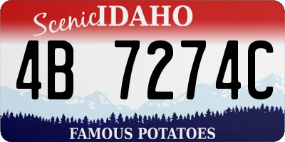 ID license plate 4B7274C