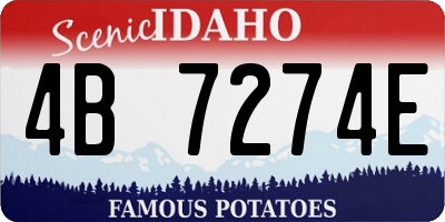 ID license plate 4B7274E