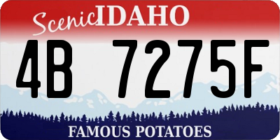 ID license plate 4B7275F