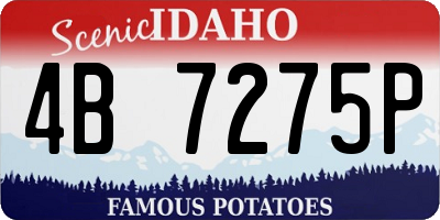 ID license plate 4B7275P